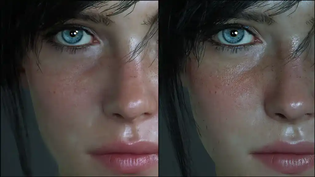 Vertex Consulting DLSS 5 neural rendering pipeline comparison for a photoreal game scene